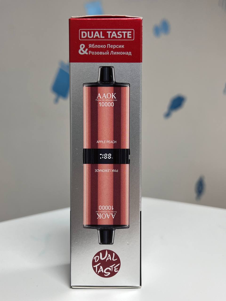 Электронная сигарета AAOK 20000тяг 2в1 Яблоко Персик и Розовый Лимонад