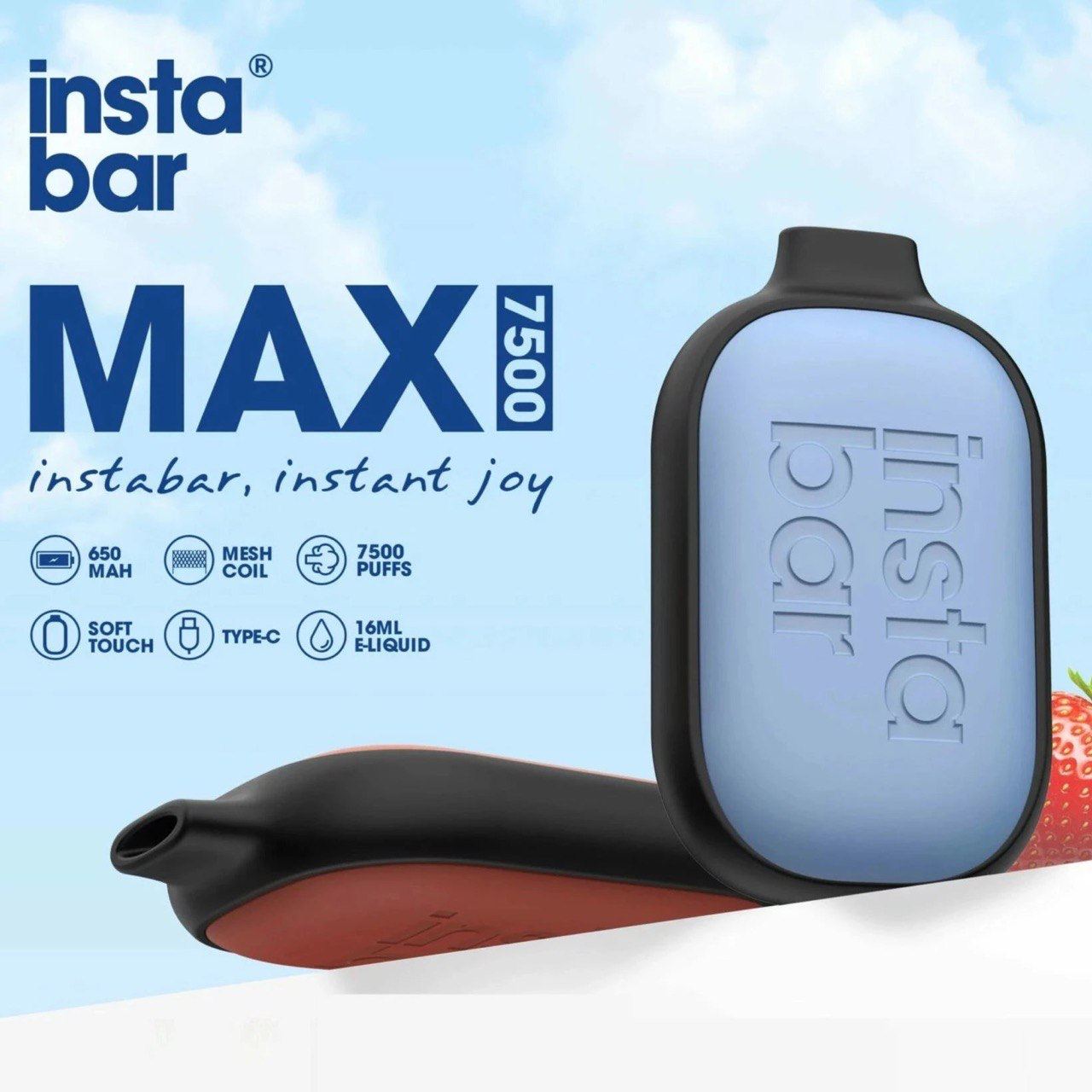 InstaBar Max 7500 Яблоко Персик Лед