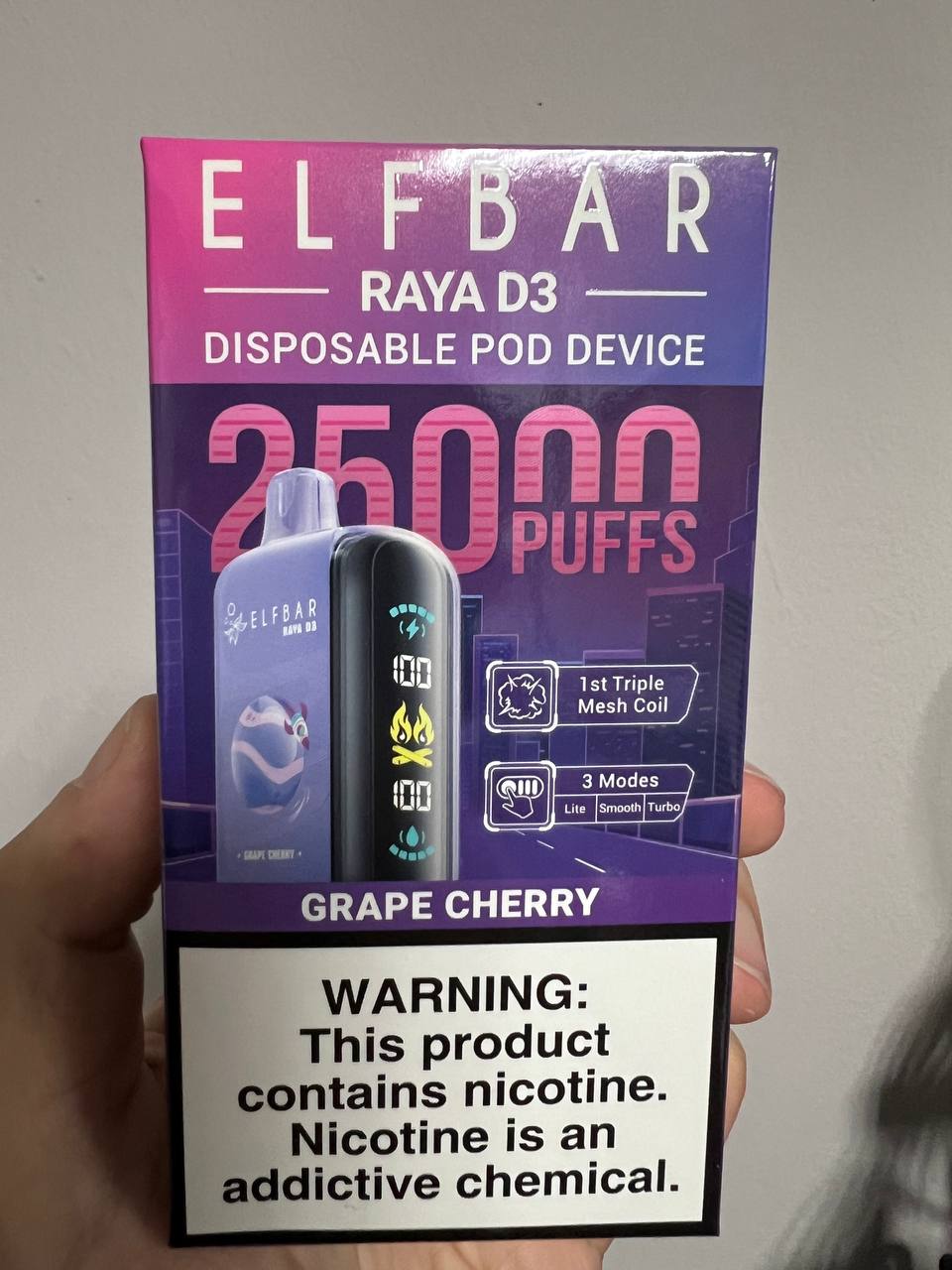 ELFBAR RAYA D3 25000 Grape ice